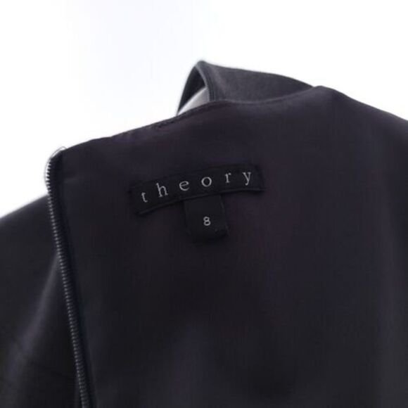 Theory Womens Size 8 Solid Gray Betty 2_Urban Sleeveless Sheath Wool Blend Dress - Picture 8 of 8